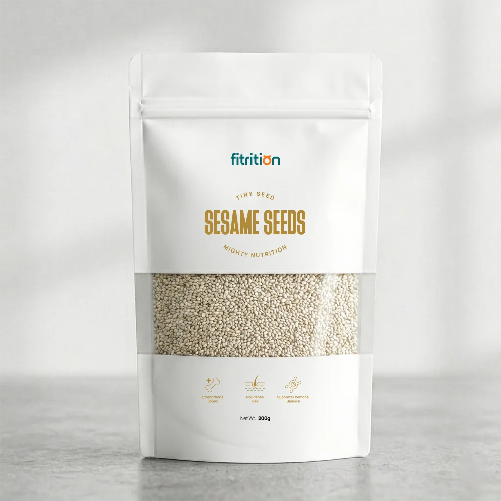 Sesame Seeds 200g - Pure, Raw White Til Seeds